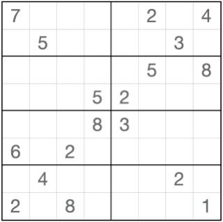 Anti-king sudoku8x8