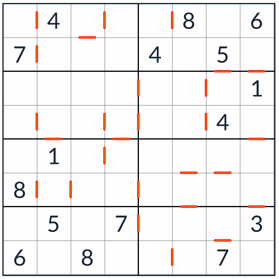 Consecutive Sudoku 8x8 puzzle