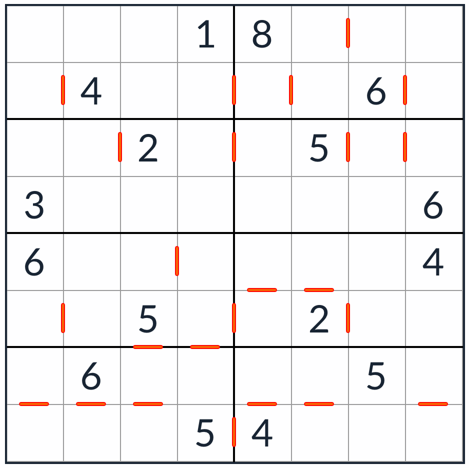 Anti-King Consecutive Sudoku 8x8 puzzle