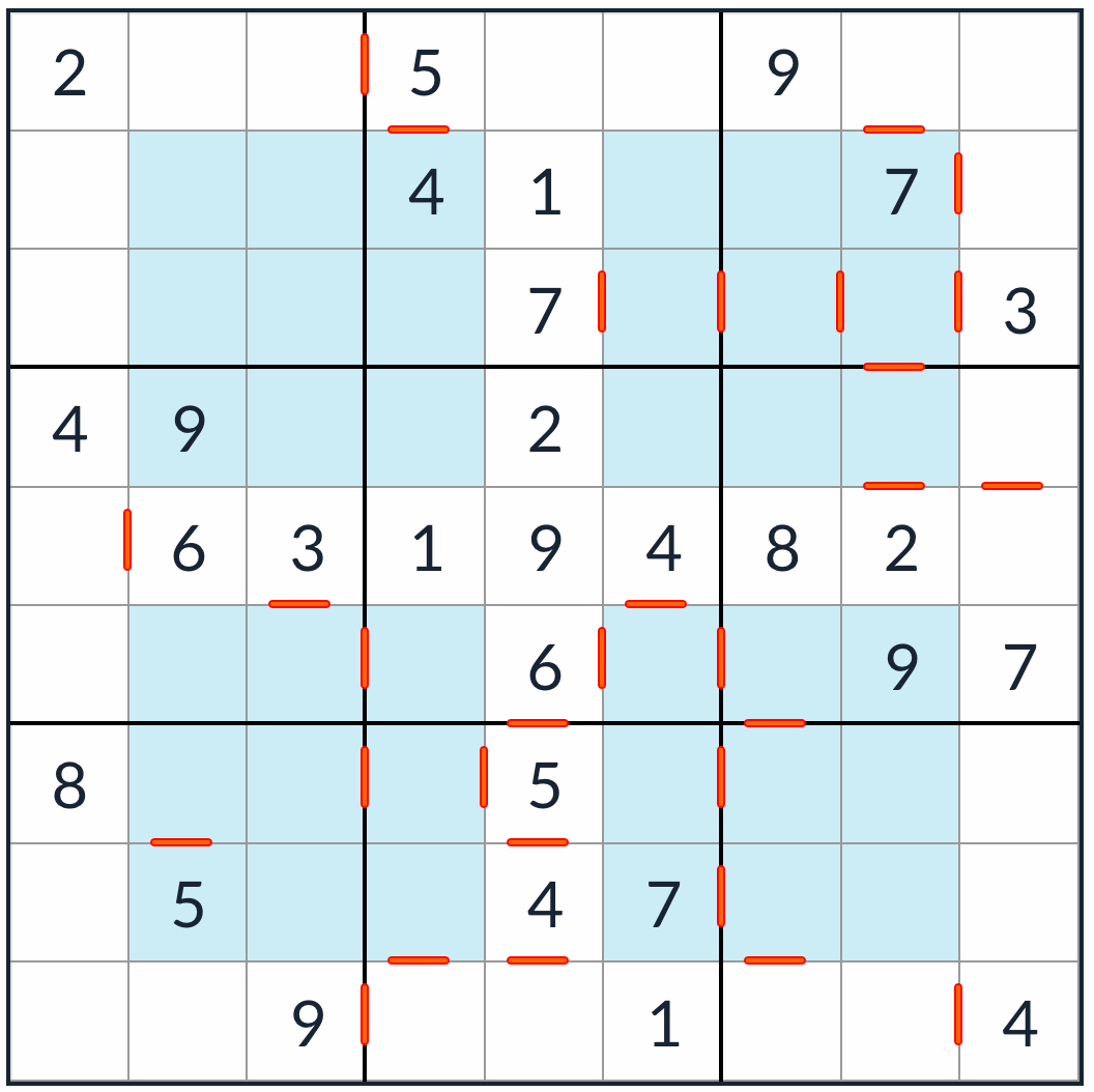 Anti-Knight  Hyper Consecutive Sudoku puzzle