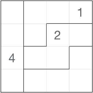 Jigsaw sudoku 4x4