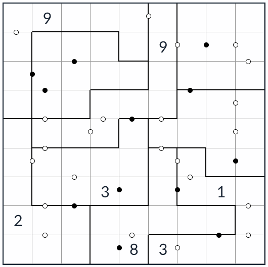 Irregular Kropki Sudoku