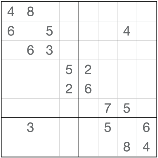 Non Consecutive Sudoku 8x8
