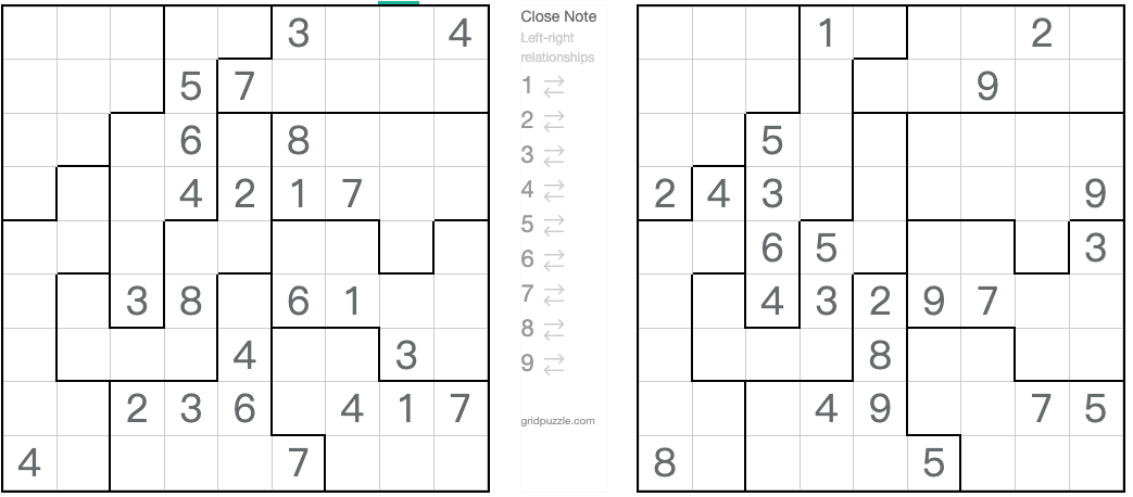 Twin Corresponding Anti-king Jigsaw Sudoku