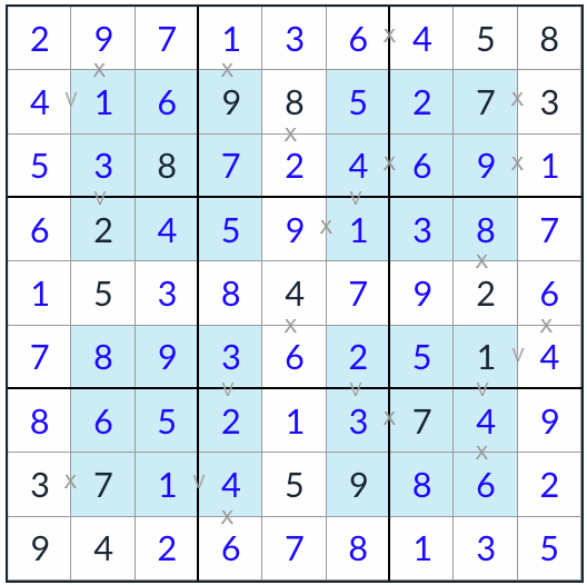 Hyper XV Sudoku solution