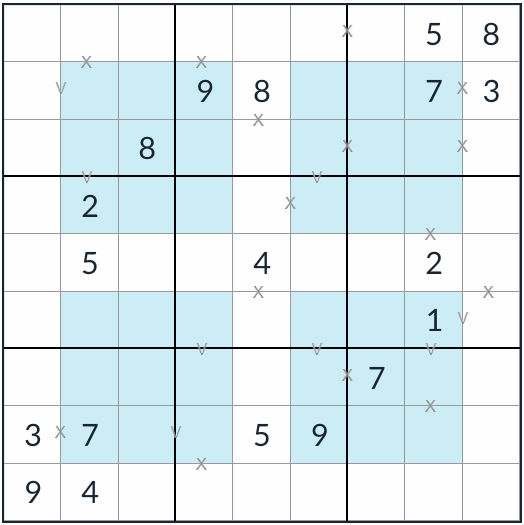Hyper XV Sudoku puzzle